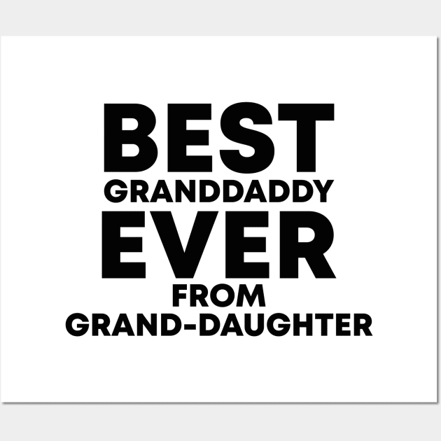 best granddaddy ever from granddaughter Wall Art by Vortex.Merch